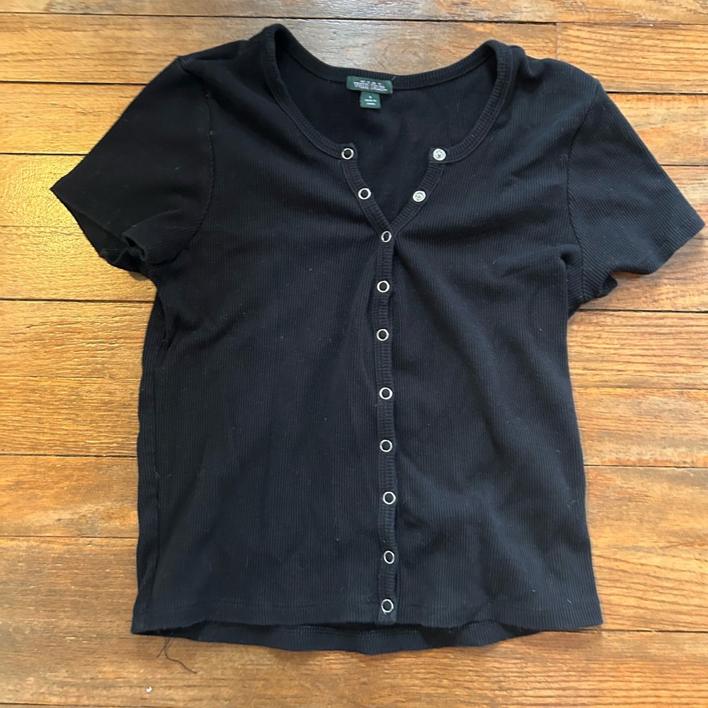 Wild Fable Black Shirt - Crop Top
